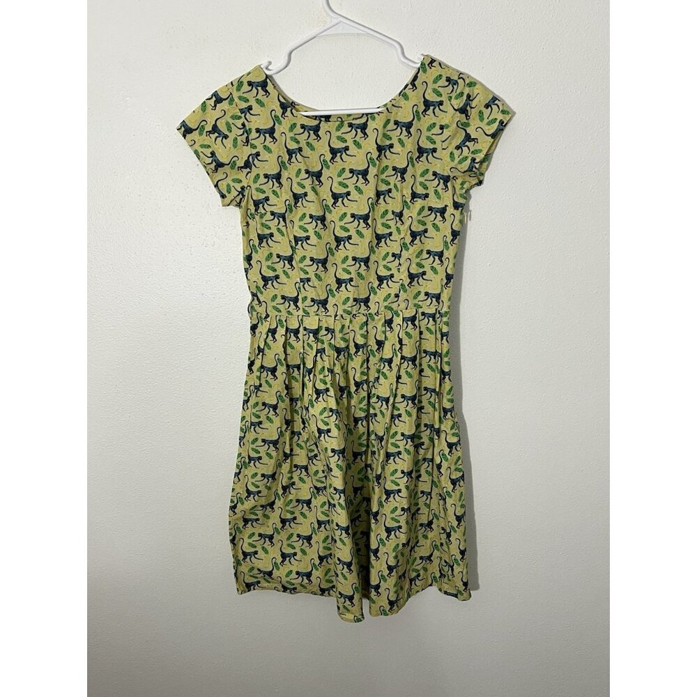 Run And Fly Monkey Banana Cotton Dress Size Small